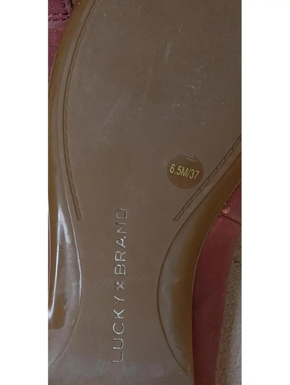 Lucky‎ Brand Cayna Ballet Flats Burgundy Leather Size 6.5